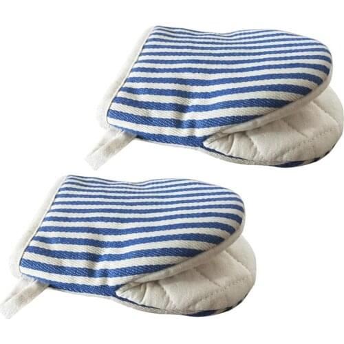 Gloves Grip Set Duckbill High Quality For Kitchen To Protect Hands Microwave Insulation Mat Anti-Hot 100% Cotton Oven Mitt