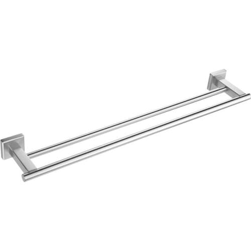 Stainless steel square bathroom pendant double pole towel rack stainless steel bathroom pendant