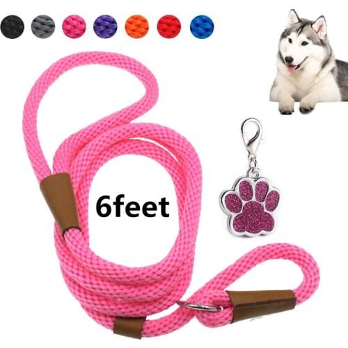Dog Leash Round Nylon Dogs Lead Rope Adjustable Pet Long Leashes Belt Outdoor Dog Walking Training Leads Ropes Dog Supplies