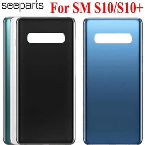 New Battery Back Cover For Samsung Galaxy S10 Plus Battery Cover S10E Back Battery Cover Door Rear Glass With Adhesive