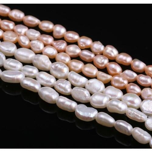 New irregular white pink pearl beads Simple and stylish party jewelry gift pearl size 4-5mm