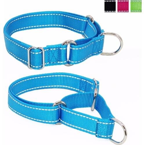 Pet Dog Martingale Collar Quick Release Collar Adjustable Reflective Nylon Training Collar. No Pull . Size Small to X-Large