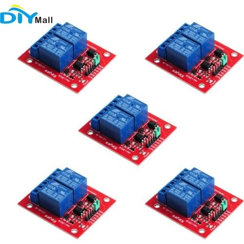 5PCS 2 Channel 5V Relay Module Expansion Board with Opticalcoupler Protection