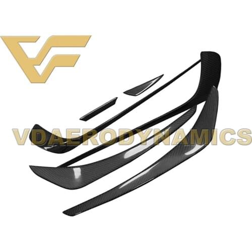 Suitable For 2012-2015 Benz W176 A250 A45 VAD Carbon Fiber VAD-V Front Bumper side Canards Splitter Spoiler