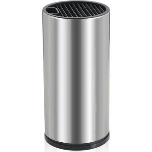 XYj Stainless Steel Knife Stand 8'' Circle Chef Knife Block Holder Ceramic Damascus Steel Knife 4.5'' 6'' 8'' Knife Storage