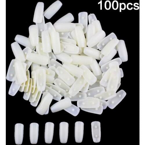 Shellhard 100pcs Plastic Full False Nail Tips Fashion Nail Art Removable Practice Tips For Training Display Stand Holder