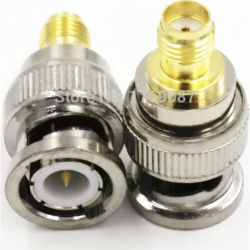 10PCS BNC Male Plug to SMA Female Jack RF Adapter Connector