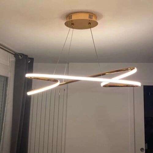 Gold or Chrome Plated Modern Led Chandelier For Dining room kitchen Żyrandol Room Length 800/1000mm Hanging Chandelier fixtures