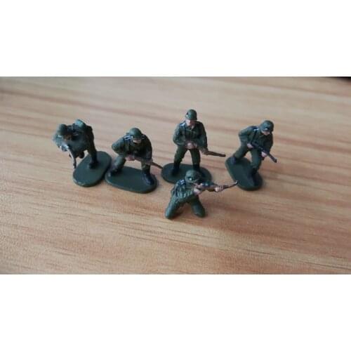 Super mini pvc figure 1:72 world war 2 GERMAN soldier model painted 5pcs/set