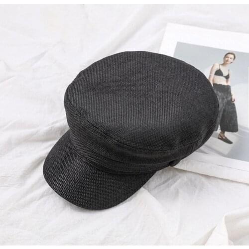 Octagonal Cap Simple Wild Hats Summer Autumn Cotton Breathable Navy Hat Fashion British Retro Style Female Beret