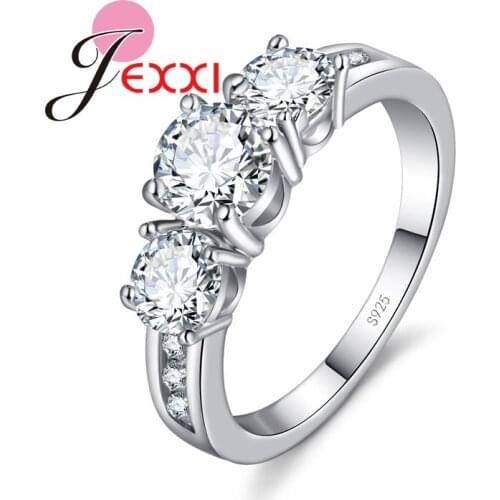 New Design 925 Sterling Silver Ring Cubic Zirconia Crystal Wedding Rings Luxury Fine Jewelry Gifts for Women