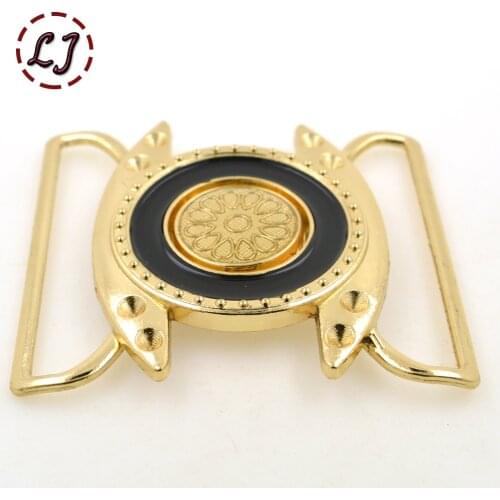 New arrived 50mm women gold cilp square metal belt buckles crafts decoration Buckles DIY garment sew accessories PDK001