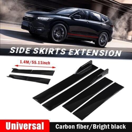 1 Pair 1.4m Universal Car Side Skirt Rocker Splitter Anti-scratch Wings Winglet Bumper Sill Surround Side Spoiler For Honda Benz