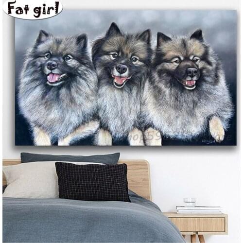 Diamond painting Smiling dog Diamond embroidery picture full square round mosaic cross stitch rhinestone wall art animal decor