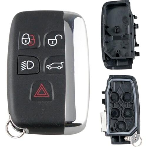 Car Key Shell Case 5 Buttons Smart Car Remote Key Shell Fit for Range Rover Land Rover Discovery 4 Sport Freelander Evoque