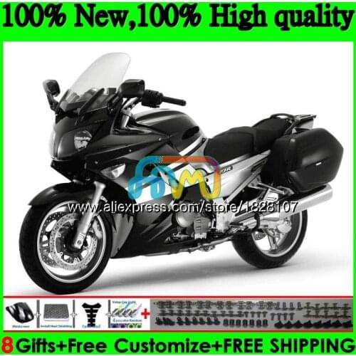 Black silver FJR1300A For YAMAHA FJR-1300 FJR1300 01 02 03 05 06 07 119BS.18 FJR 1300 2001 2002 2003 2004 2005 2006 2007 Fairing