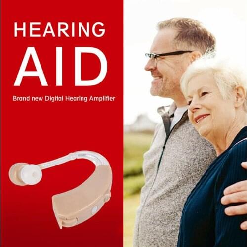 Digital Hearing Amplifier Aid Aids Kit Behind the Ear BTE Sound Voice Amplifier Battery Life 600 Hours