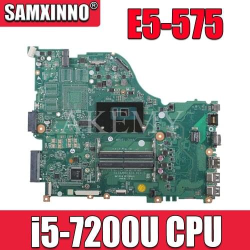 For Acer Aspire E5-575 Laptop Motherboard DAZAAMB16E0 REV:E DDR4 With i5-7200U CPU