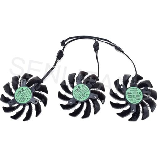 For GTX 1080Ti GTX 1070 G1 AORUS GTX 1060 GTX 980 Fan Gaming Card Fan T128010SU DC 12V 0.35A Mounting Holes Distance 40MM