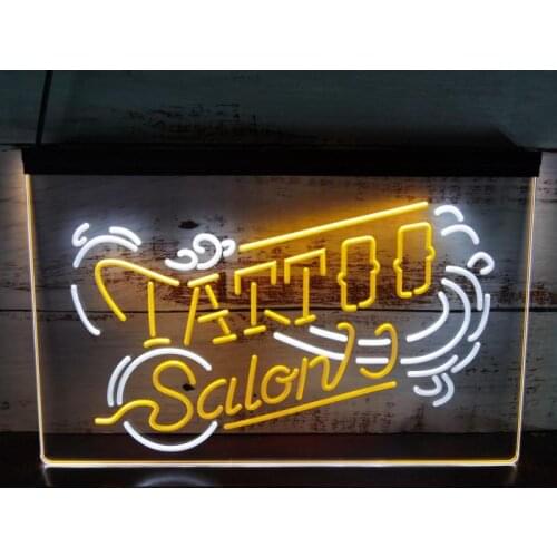 SS192 Tattoo Salon Indoor Bar Dual Color Led Neon Sign