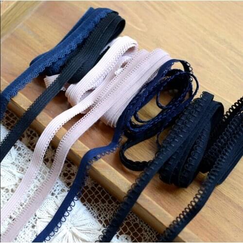 10 Meters Elastic Lace Trim Skirt Navy Blue Lace Fabric Thin Lace Ribbon for Underwear Clothing Wedding Accessories Decoration