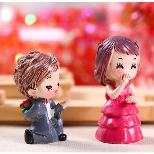 FEOOE DIY Hut Matching Dolls Free Cheese Cat Dolls Couple Decorations Crown Couples Micro-landscape Resin Decorations ZP