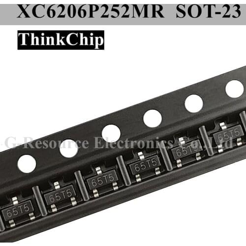 100 pcs) XC6206P252MR XC6206 6206 2.5V SOT-23 Fixed LDO Voltage Regulator (Marking 65T5)