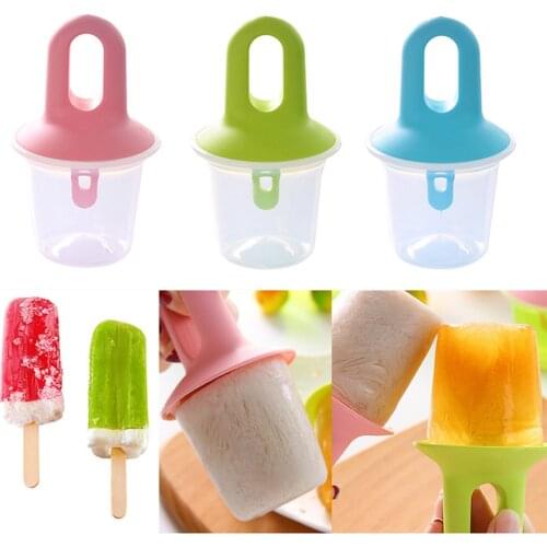 Mini Ice Pops Mold Ice Cream Ball Lolly Maker Plastic DIY Popsicle Barrel Sorbet Ice Cream Mold Homemade Ice Cube Maker