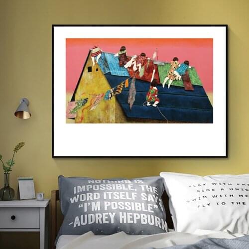 Canvas painting Nordic style poster wall art Japan Ukiyo-e water color character life modular picture home decoration printing