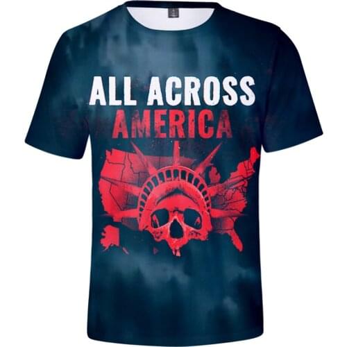 Hot Sale 3D States of Fright Season 1 printing Summer Holiday youthful vitality Men/Women 3D Street T-shirt pure cotton Tops