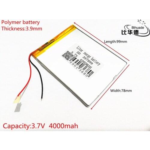 3.7V 4000 mah 7 inch song mei G2 tablet MID products lithium-ion polymer battery