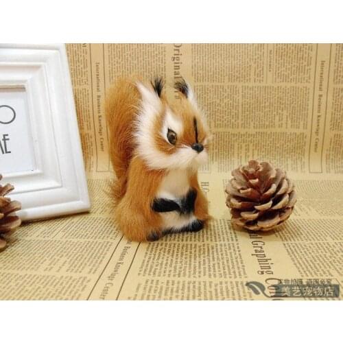 Simulation squirrel 12x12cm model polyethylene& fur brown squirrel toy handicraft,prop,home Decoration xmas gift b3607