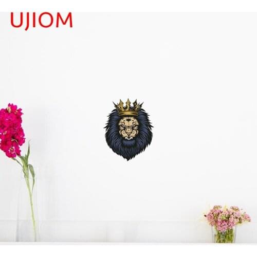 UJIOM Lion Head Crown Wall Stickers Home Decoration Bedroom Living Room Decorations Kitchen Bathroom Bedroom Decor Decals