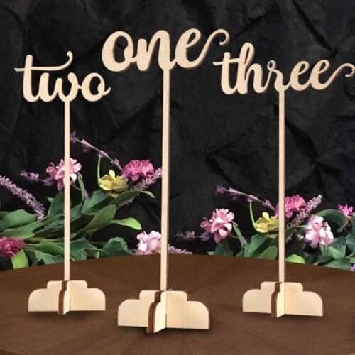 Wedding Table Numbers Wood Wedding Table Numbers -attached stake. Wedding Signs with Base .wedding table decoration centerpieces