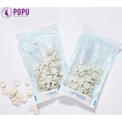 POPU Disposable Anti Static Rubber Latex Finger Cots Eyebrow Extension Gloves Practical Off Eyelash Extension Tool Accessories