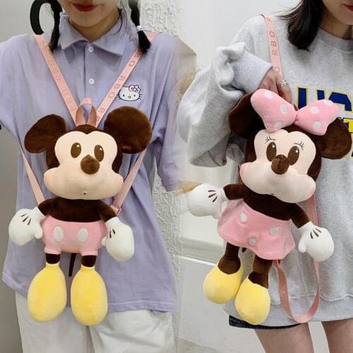 Disney Mickey Mouse plush cartoon backpack boys and girls cute mini peculiar package parent-child holiday gifts