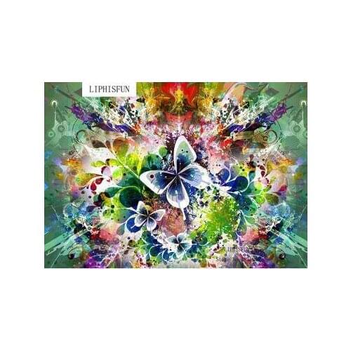 Full Square Diamond 5D DIY Diamond Painting "Colorful Butterfly" Embroidery Cross Stitch Rhinestone Painting Decor