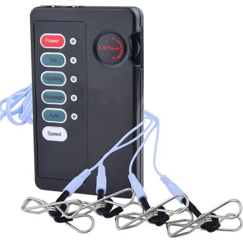 Electric Shock Metal Nipple Clip Butt Plug Breast Stimulator Massage Physiotherapy Products BDSM Bondage Adult Sex Toy For Women