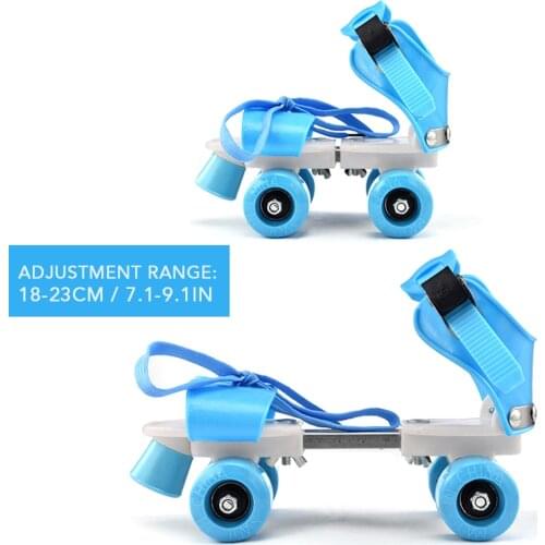 Adjustable Size Children Roller Skates Double Row Skates Skating Shoes Double Wheels Skates for Beginners Girls Boys Hot