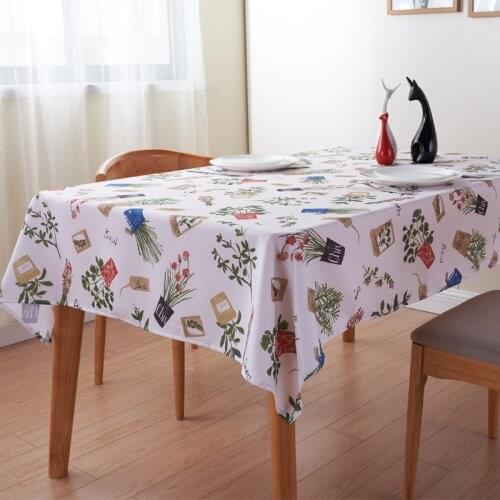Flower Tablecloth Polyester Printing Dining Table Decoration Customized Waterproof and Oil Proof Tea Table Cover Mantel Mesa