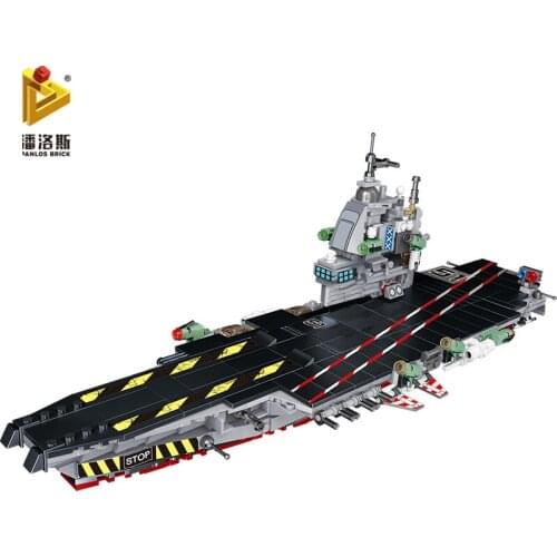 World War II Modern Navy MOC Battleship 725 PCS Fighter Submarine Gun Car Model High-tech DIY Childrens Toy Sticker Gift Brick