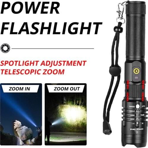 LED Rechargeable Flashlight Handy Ultra Bright Flashlight Waterproof Powerful Torch 5 Modes Outdoor Camping Bicycle Flashlights