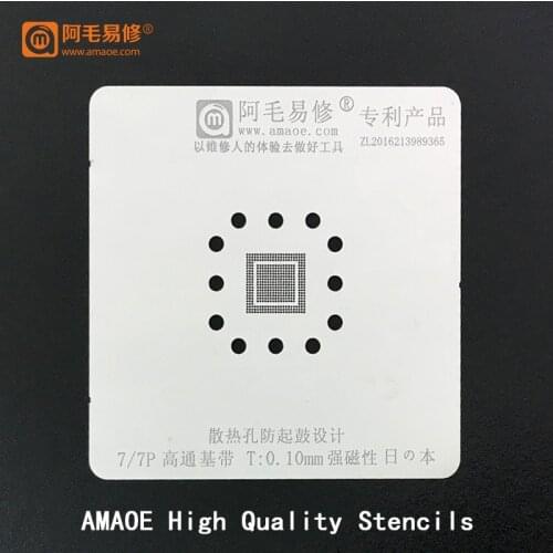 MDM9645 BGA Stencil For iPhone 7 7Plus For Qualcomm Baseband CPU IC Reball Solder Tin Plant Heat Template 0.10mm Thickness