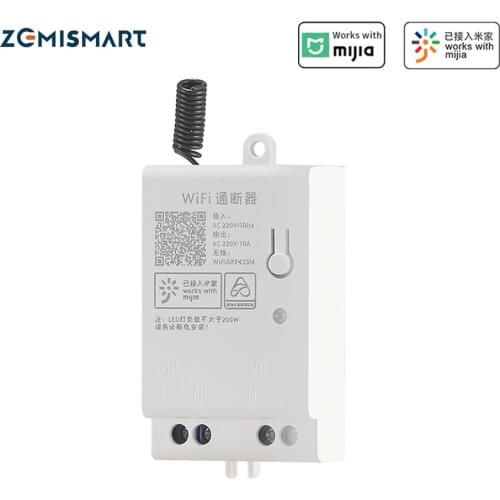 Zemismart Mijia WiFi Smart Relay Switch Circuit Breaker Work with Xiaoai Speaker Voice Control 220V Smart Light Switch Timer