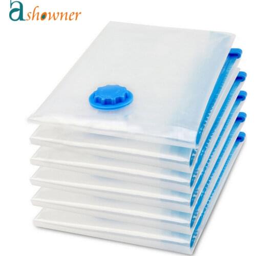 Vacuum Storage Bags for Clothes Quilt Down Jacket Travel Home Organizer Saving Closet Space Vacuum Seal Compression Bag