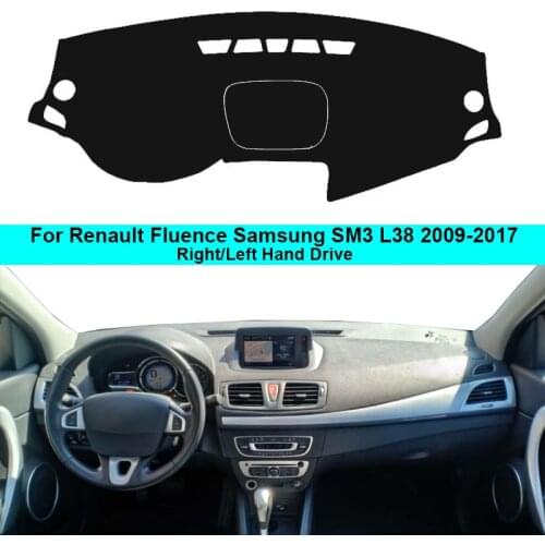 Car Inner Dashboard Cover for Renault Fluence Samsung SM3 L38 2009 - 2017 Dash Mat Carpet Sun Shade Cape Dashmat 2016 2015 2014