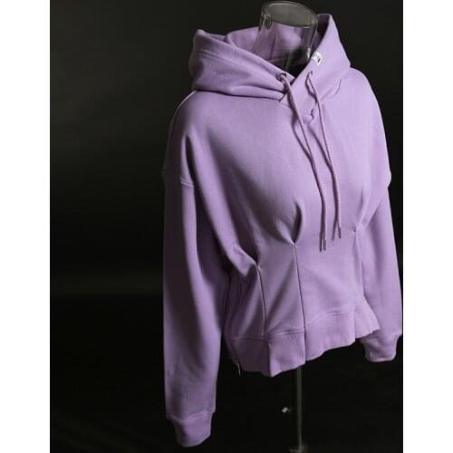Women Hoodie Sweatshirt Drawstring Zipper High Waist Tunic Slim Pullover Tracksuit