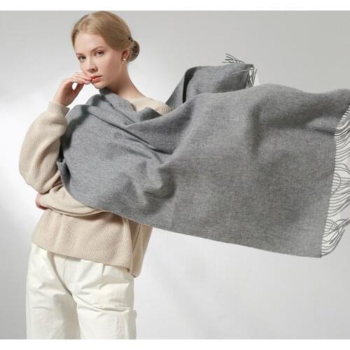 Winter 100% Wool Scarves Shawl For Women Autumn Neckscarf Camel Wool Pashmina Tassel Fashion Cashmere Scarves Warm Foulard Femme