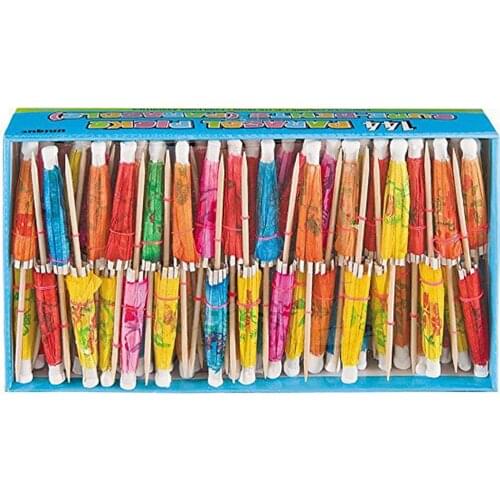 Fruit Sign Explosion Money Flower Paper Umbrella Wine Sign Fruit Fork Umbrella Sign Cake Cocktail Decoration Sign Drinks Decor