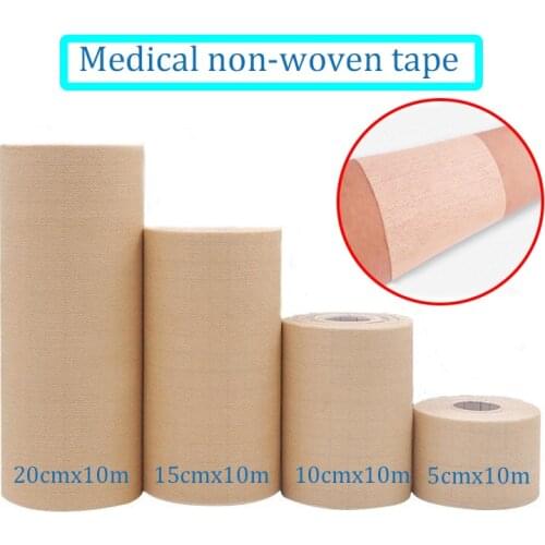 1 Roll 10/15/20cmx10m Medical Non-woven Yellow Skin Color Tape for Plaster and Wound Dressing Fixation Breathable Adhesive Tape